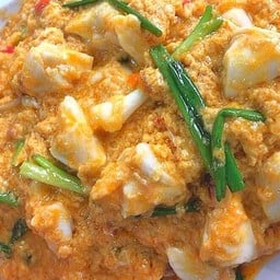 Stir-fried Alaskan Crab Meat with Curry Powder Fondue 阿拉斯加蟹肉咖喱炒 เนื้อปูอลาสก้าผัดผงกะหรี่ชีส