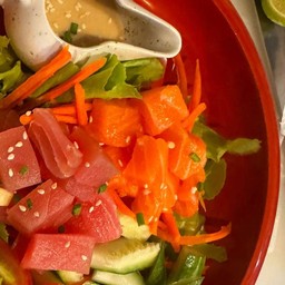 สลัด2สี ทูน่า แซลมอน