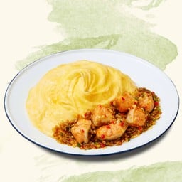 ข้าวไข่ลาวาท้องปลาแซลมอนคั่วพริกเกลือ