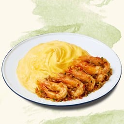 ข้าวไข่ลาวากุ้งคั่วพริกเกลือ