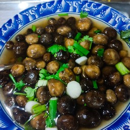 ต้มเห็ดถอบน้ำพริกข่า