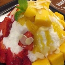 เพนกวิน บิงซู งามวงศ์วาน ของหวาน น้ำแข็งใส นมสด  ไอศกรีม