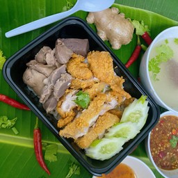 ข้าวมันไก่ทอด+ตับนุ่มๆ