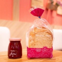 ชุดขนมปังปอนด์ + แยม Strawberry Homemade