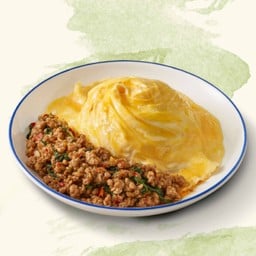 ข้าวไข่ลาวากะเพราหมูสับ