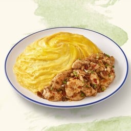 ข้าวไข่ลาวาไก่คั่วพริกเกลือ