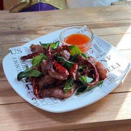 หมูแดดเดียวทอด