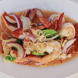 ยำตะไคร้กุ้งสะดุ้ง