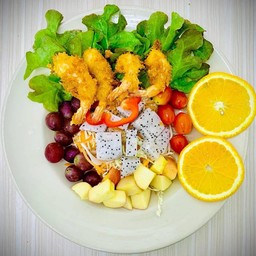สลัดผมไม้กุ้งกรอบ