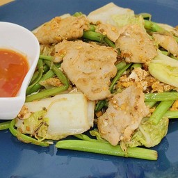 สุกี้แห้ง (เลือกเนื้อสัตว์ได้) น้ำจิ้มสูตรเด็ดของทางร้าน