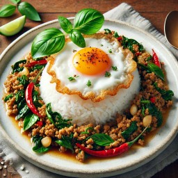 ข้าวกระเพราหอม ไข่เจียวนุ่ม ยำแซ่บ  - หอมสกุล