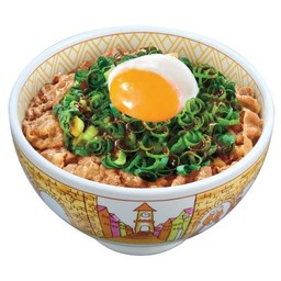 ข้าวหน้าเนื้อไข่ออนเซ็นโรยต้นหอม