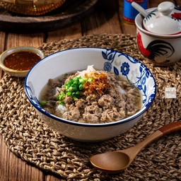 ข้าวต้มน้ำหมูบะช่อทรงเครื่อง