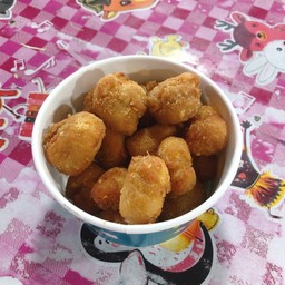 เฟรนช์ฟราย เบอร์เกอร์ ของกินเล่นตลาดนัดหัวคลอง