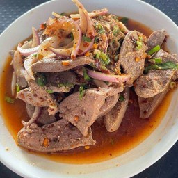 ลาบตับหวานหมู (สุก)