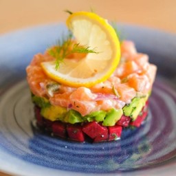Salmon Avocado Beetroot Tartare