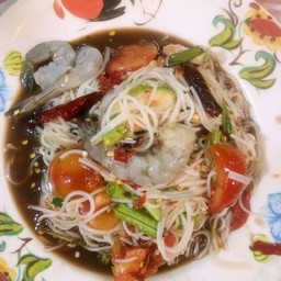 ตำข้าวปุ้นกุ้งสดลาวนัวๆๆ