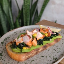 Salmon Spinach Avocado Toast