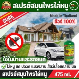 สเปรย์สมุนไพรไล่หนู มด ปลวก แมลงสาบ สัตว์เลื้อยคลาน และนก ใช้ได้ทั้งในรถและในบ้าน
