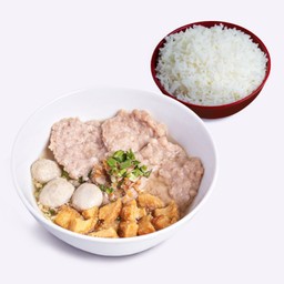 เกาเหลาหมูน้ำใส + ข้าวสวย