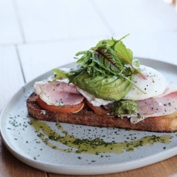 Sunny Eggs Ham & Avocado Toast