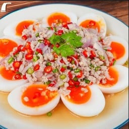 ข้าว หมูสับยำไข่