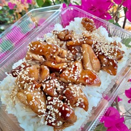 ไก่ผัดซอสเทอริยากิ + ข้าวสวย