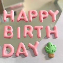 ตัวหนังสือ Happy birthday คละสี