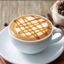 Hot caramel macchiato