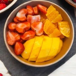มะม่วงสุก+สตรอเบอรี่America(100g)+ส้มไต้หวัน