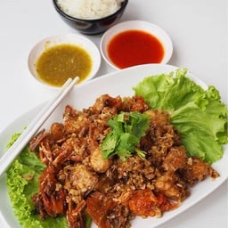 ปูนิ่มทอดกระเทียม