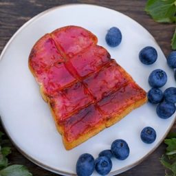 ปังปิ้ง ราดซอสบลูเบอร์รี่