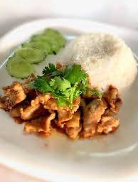 หมูทอดข้าวราด