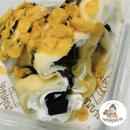 แป้งนุ่มครีมสดคอนเฟลคบราวนี่หนึบราดช็อก