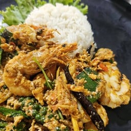 [เฉพาะไลน์แมน ชุดข้าว2กล้อง] ข้าวห่อหมกทะเล + ข้าวผงกะหรี่ทะเล