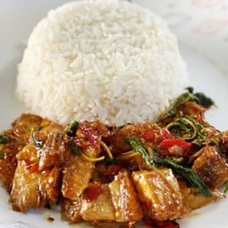 ข้าวกระเพราหมูกรอบ