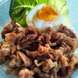 ข้าวหน้าเสือร้องไห้ ย่างซอสหมาล่า