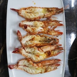 กุ้งลายเสือย่างเนย