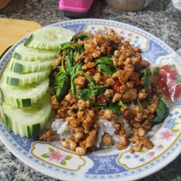 กระเพราหมูสับแสบปาก