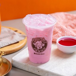 นมชมพูนมสดเย็น