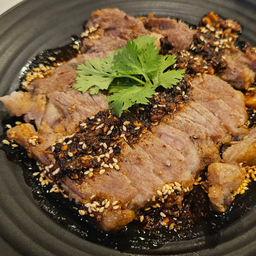 ข้าว+เนื้อทอด 1 นาที [Deep Fried Beef Sirloin 1 Min + Rice]