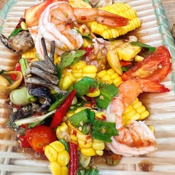 ตำข้าวโพดทะเลลวก(ตำไทย)