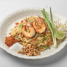 ผัดไทยวุ้นเส้นกุ้งสด (ราชวัตร ผัดไท-หอยทอด)