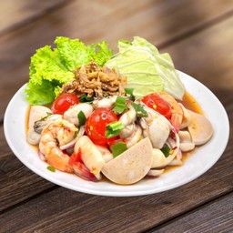 ยำนัว 5 สหาย (ใส่น้ำปลาร้าต้มสุก)