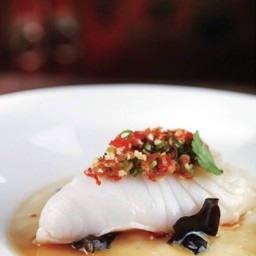 ปลาคอดนึ่งพริก และหัวไชโป้ว