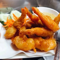 กุ้งชุปแป้งทอด
