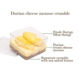 Durian cheese mousse crumble
