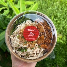 หมี่ไก่ฉีกXบ๊วยปั่นโคล่า ตลาดสราญยามเย็น ริมน้ำบ้านโป่ง