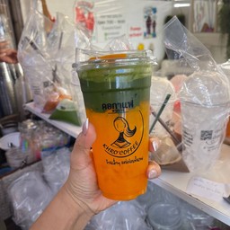 น้ำส้มชาเขียวมัทฉะ