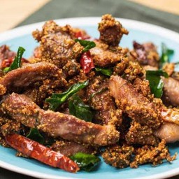 หมูคลุกฝุ่น(กับข้าว)